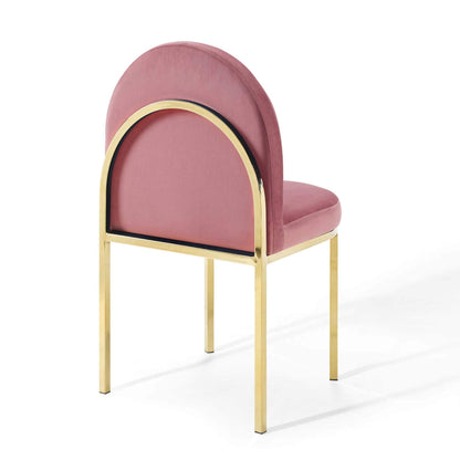 home office desk chairs | CasaFoyer Isla Channel Tufted Performance Velvet Dining Side Chair | Vintage Clamshell Design | Stain-Resistant Upholstery | Gold Stainless Steel Frame | | casafoyer.myshopify.com
