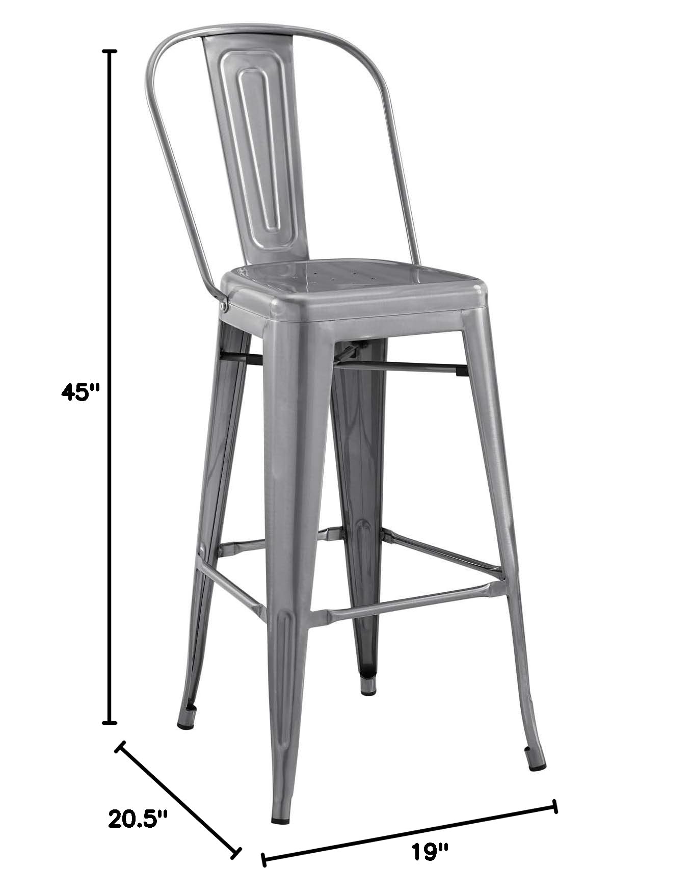 home office desk chairs | CasaFoyer Promenade Bar Stool | Vintage Powder Coated Steel | Industrial Modern Design | Breakfast Nook or Bar Area | casafoyer.myshopify.com