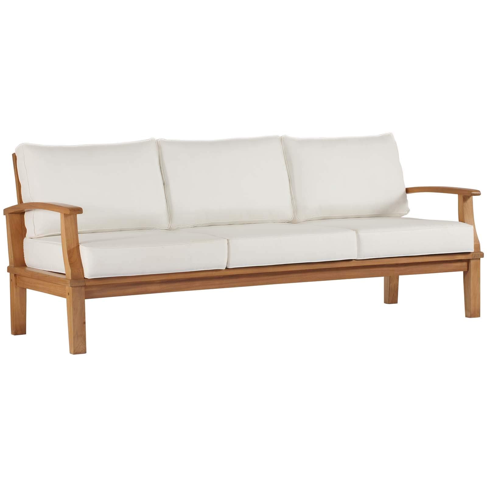 sofas | CasaFoyer Marina Teak Wood Outdoor Patio Sofa | Luxury, Durable, Weather-Resistant | Contemporary Design | Perfect for Outdoor Gatherings | Assembly Required | casafoyer.myshopify.com
