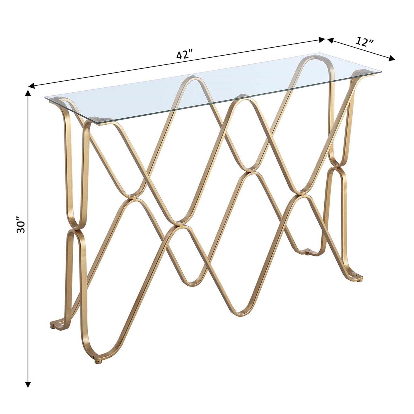 TABLE | Ergode Neptune Console Table | Modern Contemporary Style | Geometric Metal Frame | Tempered Glass Shelf | Ideal for Entryway or Living Room | Easy Assembly | Check out other Planet Consoles! | casafoyer.myshopify.com