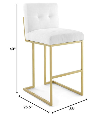 barstools | CasaFoyer Privy Bar Stool Set of 2 | Modern Elegance | Fabric Upholstery | Geometric Base | Footrest | No Assembly | 331 lbs Capacity | casafoyer.myshopify.com