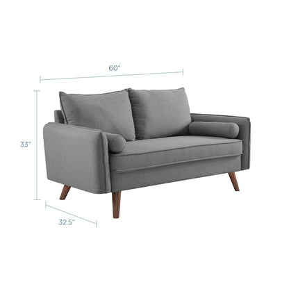 sofas | CasaFoyer Revive Loveseat | Vibrant & Inviting Living Space Upgrade | Comfortable & Stylish Design | Bolster Pillows | Soft Fabric Upholstery | Splayed Wood Legs | Convenient Delivery | Lounge in Style | casafoyer.myshopify.com