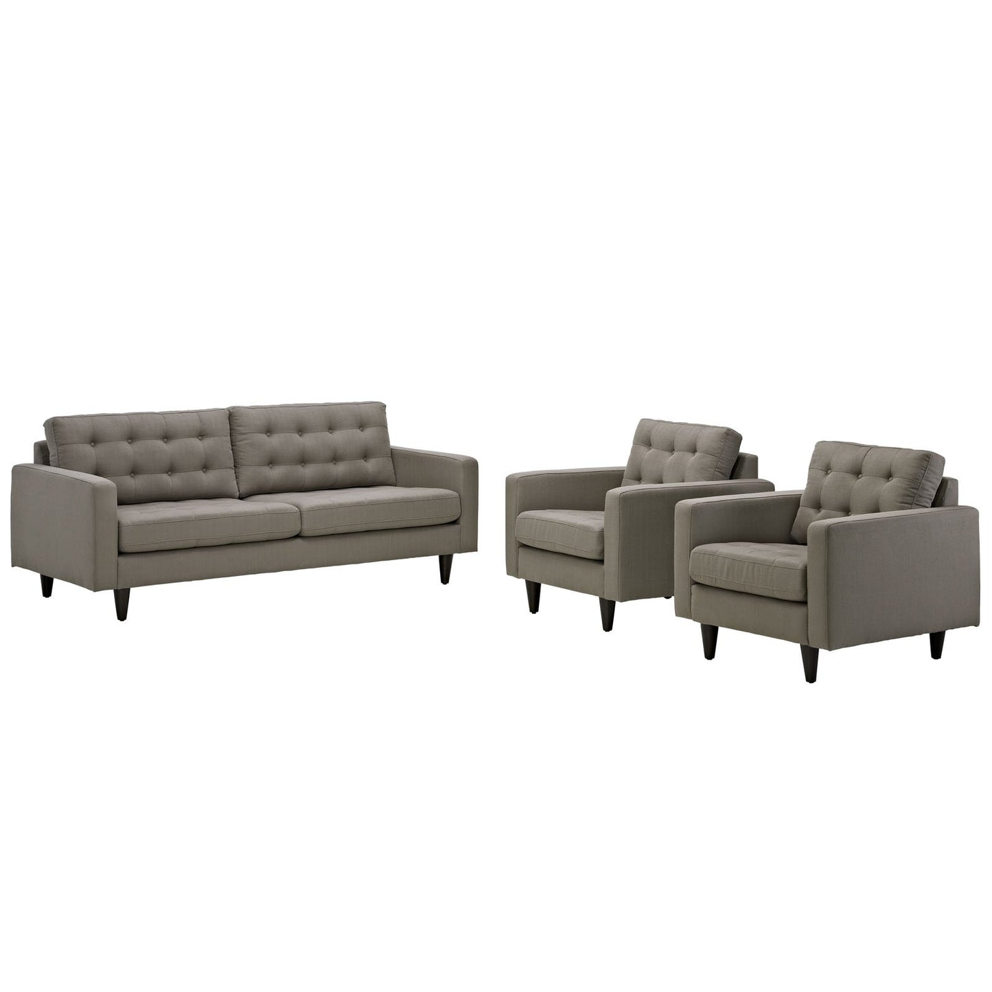 kitchen and dining room sets | CasaFoyer Empress Upholstered Sofa & Armchairs Set | Exquisite Design | Tufted Buttons | Luxurious Cushions | Beige | casafoyer.myshopify.com