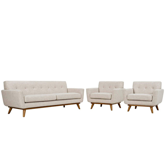 kitchen and dining room sets | CasaFoyer Engage Sofa and Armchair Set | Gently Curved Design | Tufted Buttons | Cherry Wood Legs | Perfect for Lounging and Entertaining | casafoyer.myshopify.com