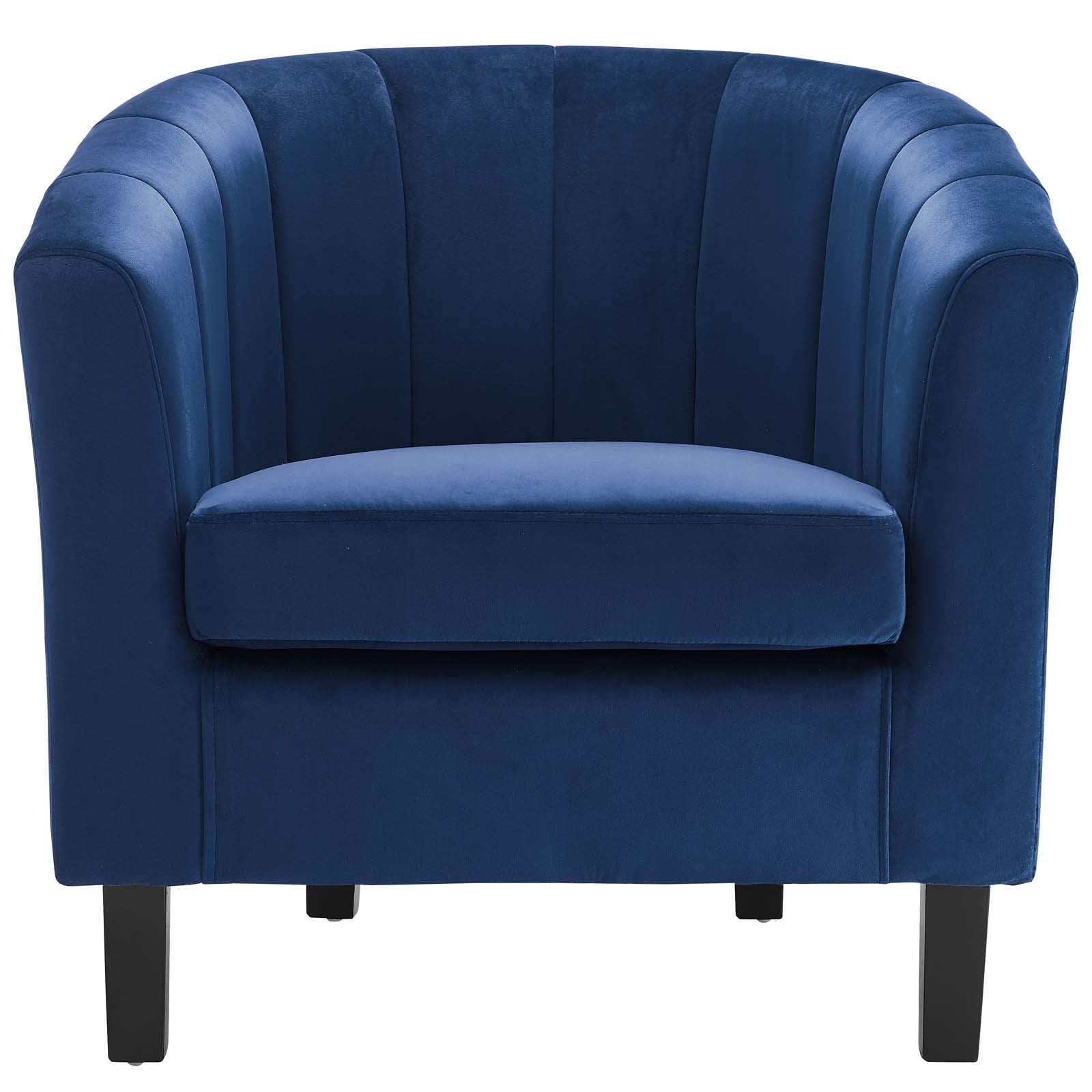 home office desk chairs | CasaFoyer Prospect Performance Velvet Armchair | Stain-Resistant | Channel Tufted | Chesterfield-Inspired Design | Navy | casafoyer.myshopify.com