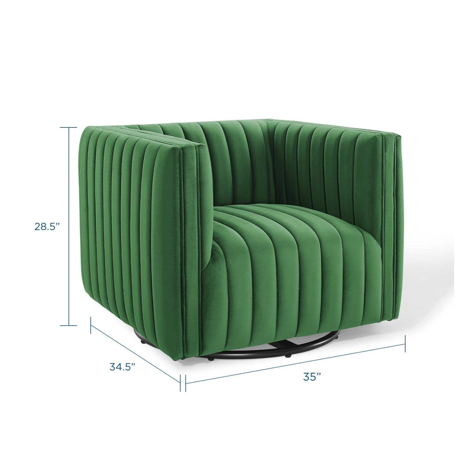 home office desk chairs | CasaFoyer Conjure Channel Tufted Performance Velvet Swivel Armchair | Stain-Resistant Upholstery | Supportive Foam Padding | Vintage Glamour | 360-Degree Swivel | Sturdy Construction | casafoyer.myshopify.com