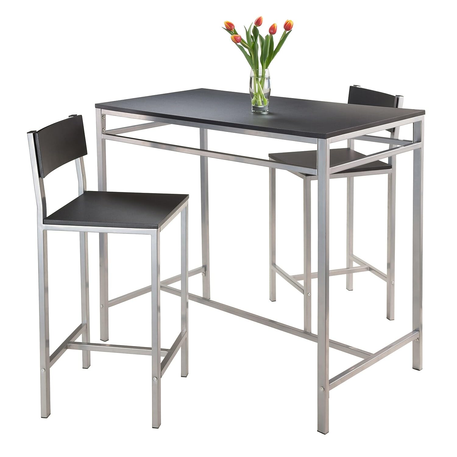 Tray Table | CasaFoyer Hanley High Table Set | Chic & Functional | 42W x 23.62D Table | 38.03H | 2 Stools - 15.35W x 16.92D x 37.56H | 220 lbs Capacity | 57.65 lbs Weight | casafoyer.myshopify.com