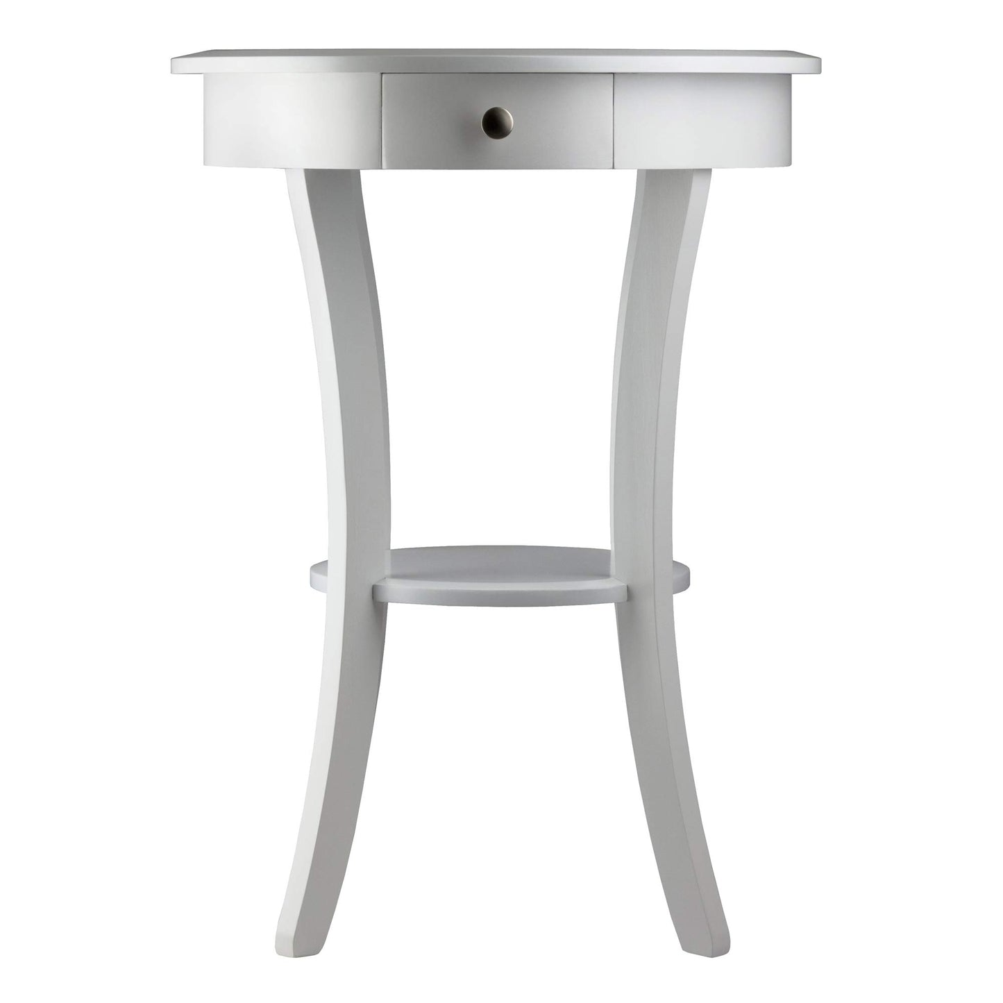 TABLE | Ergode  Deluxe Wood Sasha Accent Table | Sleek Curved Design | Ample Storage | Black Finish | Multiple Finishes Available | Assembly Hardware Included | 20W x 20D x 27H | casafoyer.myshopify.com