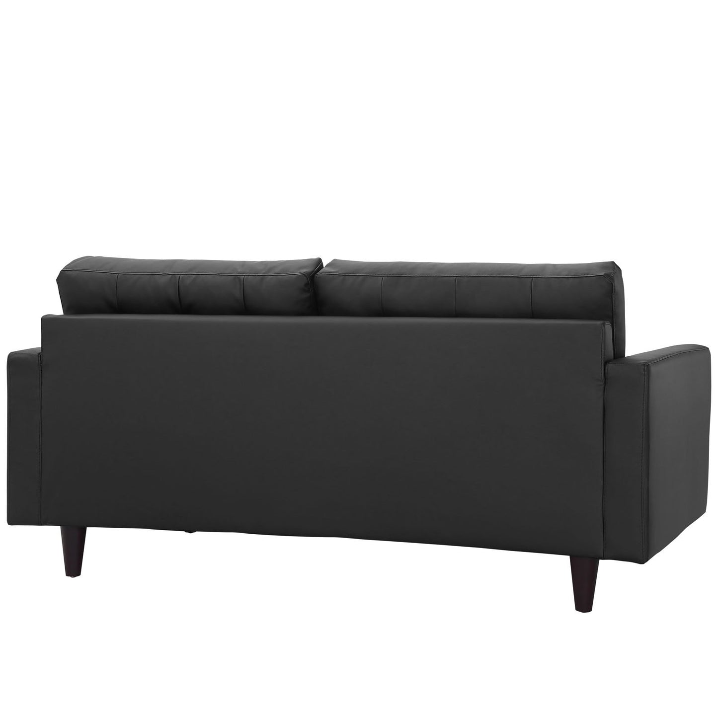 sofas | CasaFoyer Empress Tufted Leather Loveseat | Exquisite Design | Luxurious Cushions | Elegant Armrests | Sturdy Wooden Legs | Floor Protection | Black | casafoyer.myshopify.com