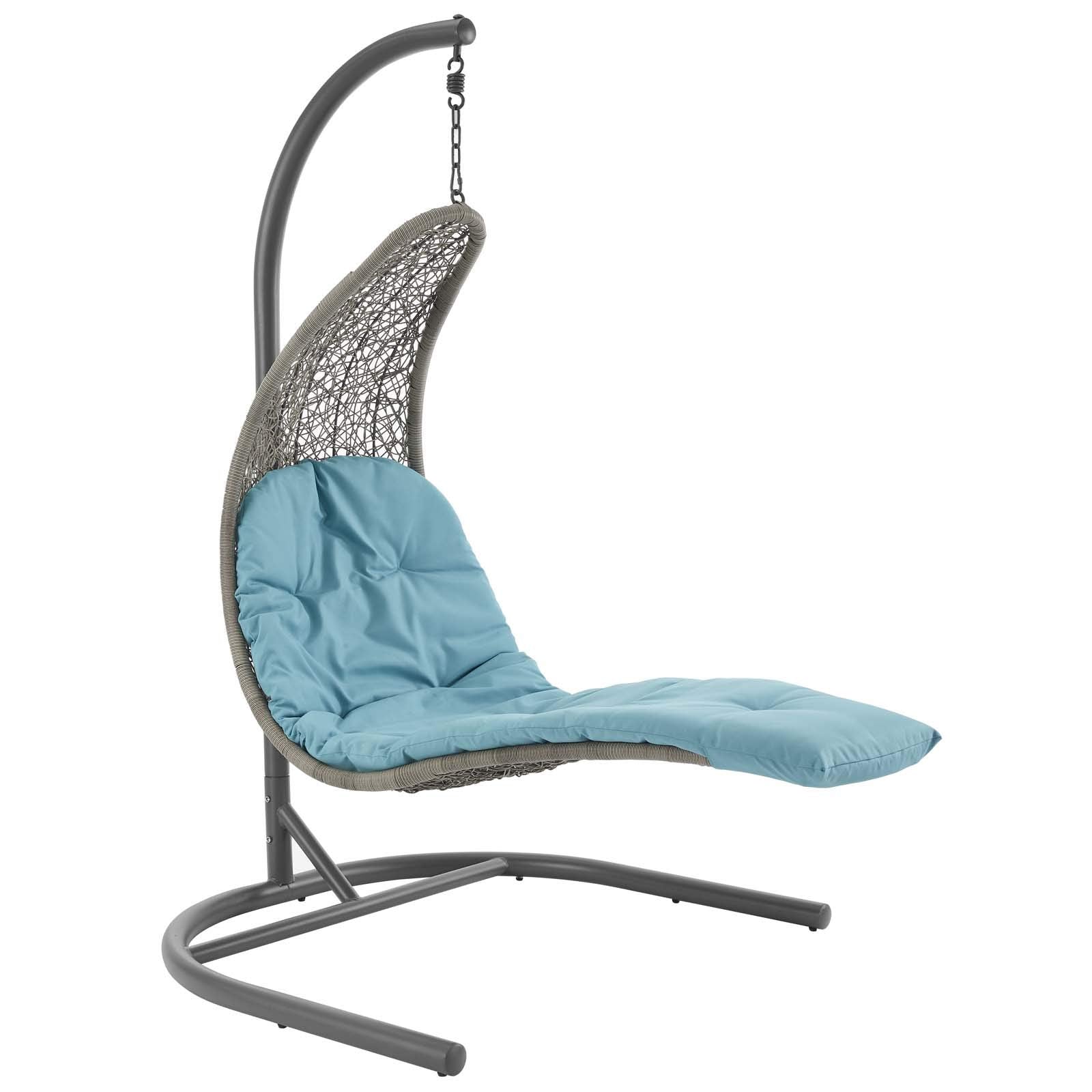 executive chairs | CasaFoyer Outdoor Patio Hanging Chaise Lounge Swing Chair | Stylish & Comfortable All-Weather Lounger | Light Gray & Tan Weave | 264 lbs Weight Capacity | casafoyer.myshopify.com