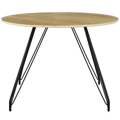 childrens table and chair sets | CasaFoyer Satellite Dining Table | Mid-Century Design | Circular MDF Top | Matte Coating | Black Hairpin Legs | Non-Marking Foot Caps | Versatile & Stylish | casafoyer.myshopify.com