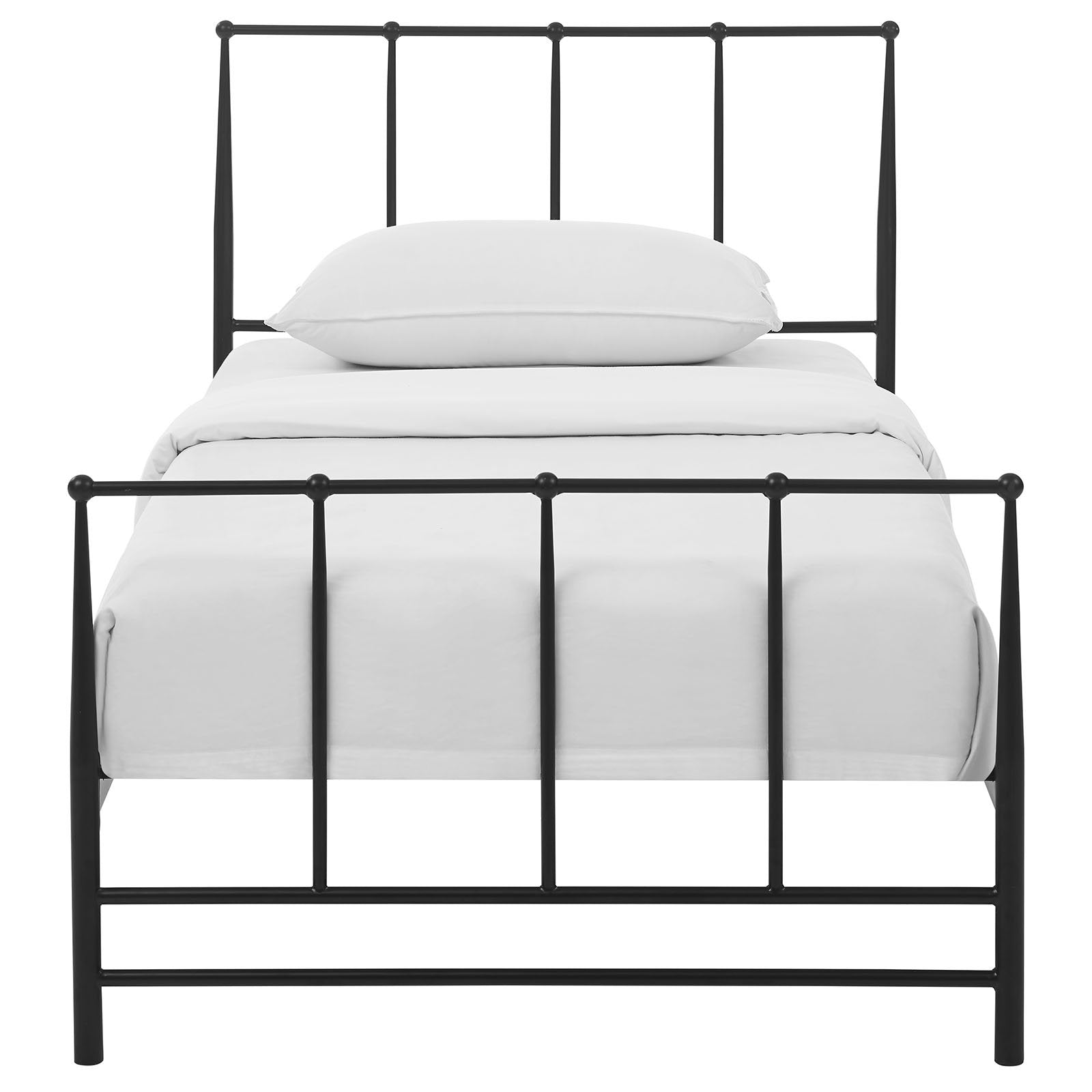 Bed | CasaFoyer Estate Platform Bed | Serene & Elegant Design | Coated Steel Frame | Supports Memory Foam, Spring, Latex & Hybrid | 1300 lbs Weight Capacity | Twin Size | Mattress Not Included | casafoyer.myshopify.com