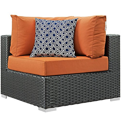kitchen and dining room sets | CasaFoyer Sojourn Outdoor Patio Furniture Set | Sunbrella Cushions | Rattan Weave | UV Protection | Aluminum Frame | 7 Piece Sectional | casafoyer.myshopify.com