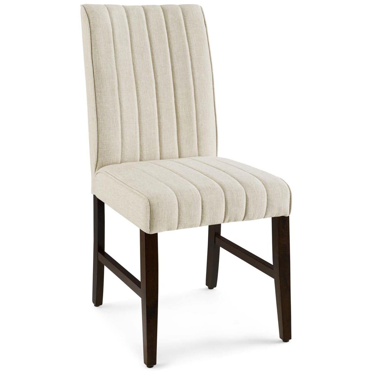 home office desk chairs | CasaFoyer Motivate Parsons Dining Side Chair Set of 2 | Elegant Channel Tufted Upholstery | Soft Polyester Fabric | Foam Padded Seat | Solid Wood Frame | Modern Home Decor | Beige | casafoyer.myshopify.com