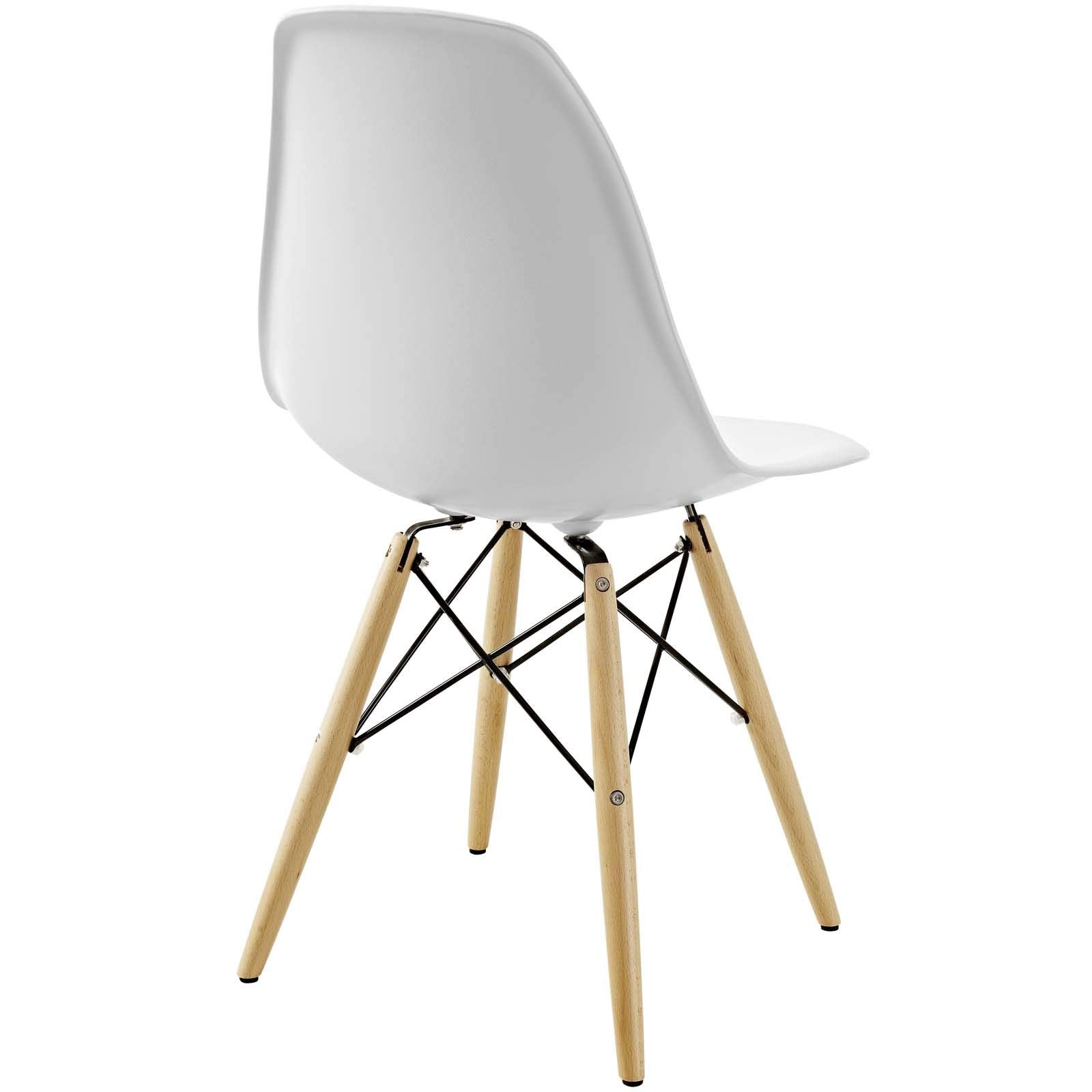 home office desk chairs | CasaFoyer Wood Pyramid Side Chair | Flexible Molded Plastic Chairs Set | Various Base Options | Indoor & Outdoor Use | Enhance Home Decor | casafoyer.myshopify.com