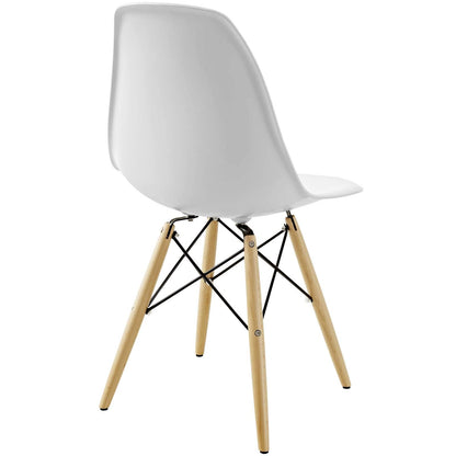 home office desk chairs | CasaFoyer Wood Pyramid Side Chair | Flexible Molded Plastic Chairs Set | Various Base Options | Indoor & Outdoor Use | Enhance Home Decor | casafoyer.myshopify.com