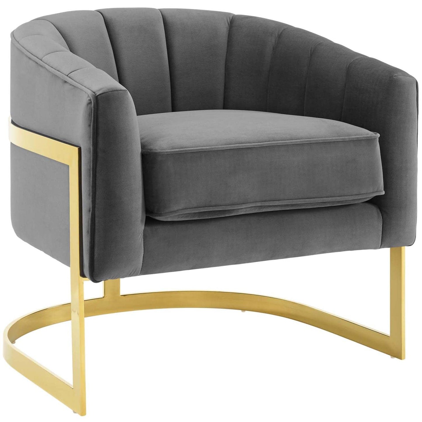 home office desk chairs | CasaFoyer Esteem Accent Armchair | Timeless Elegance | Soft Velvet Upholstery | Optimal Comfort | Modern Sophistication | Removable Seat Cushion | Gray | casafoyer.myshopify.com