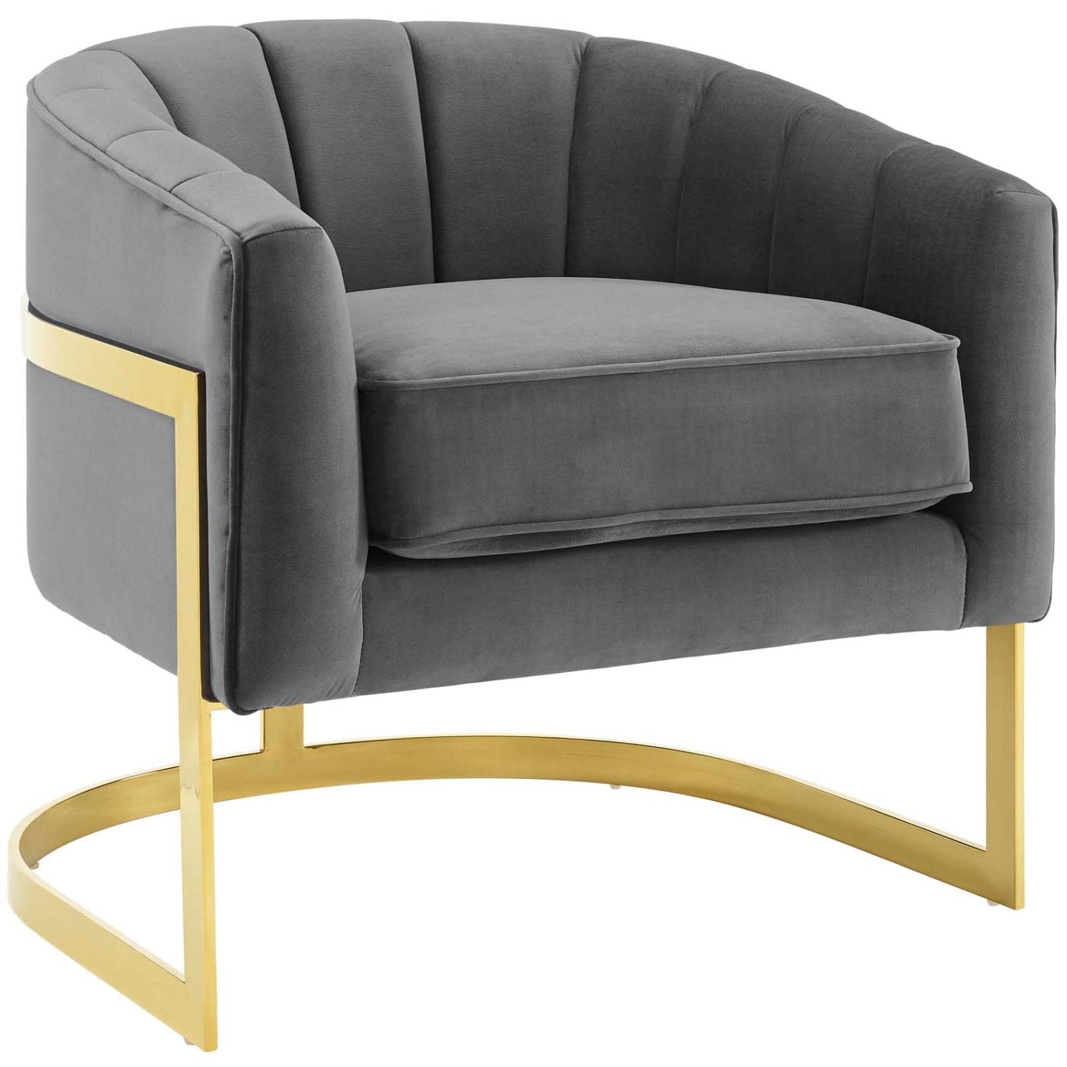 home office desk chairs | CasaFoyer Esteem Accent Armchair | Timeless Elegance | Soft Velvet Upholstery | Optimal Comfort | Modern Sophistication | Removable Seat Cushion | Gray | casafoyer.myshopify.com