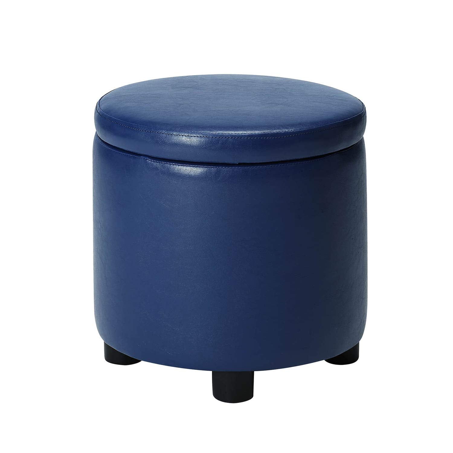 Ottoman | Designs4Comfort Round Accent Storage Ottoman | Reversible Lid | Multifunctional Tray | Concealed Storage | Stylish and Versatile | casafoyer.myshopify.com