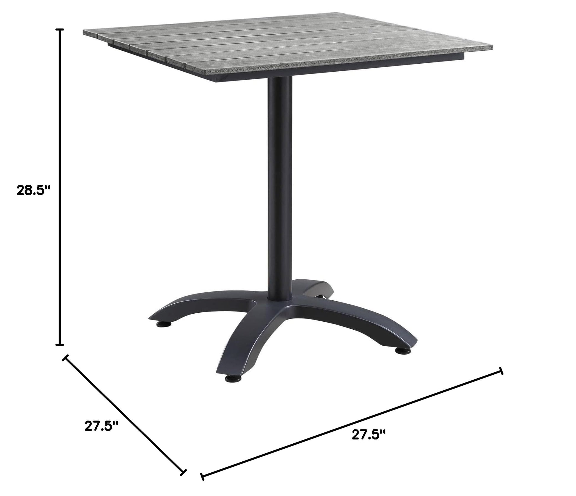 Dining Table | Maine Outdoor Patio Dining Table | Synthetic Wood Grain Plank Boards | Aluminum Frame | Sleek & Modern Design | Ideal for Contemporary Outdoor Dining | Includes 1 Table | casafoyer.myshopify.com