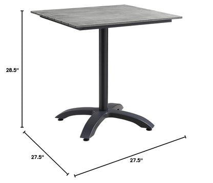 Dining Table | Maine Outdoor Patio Dining Table | Synthetic Wood Grain Plank Boards | Aluminum Frame | Sleek & Modern Design | Ideal for Contemporary Outdoor Dining | Includes 1 Table | casafoyer.myshopify.com