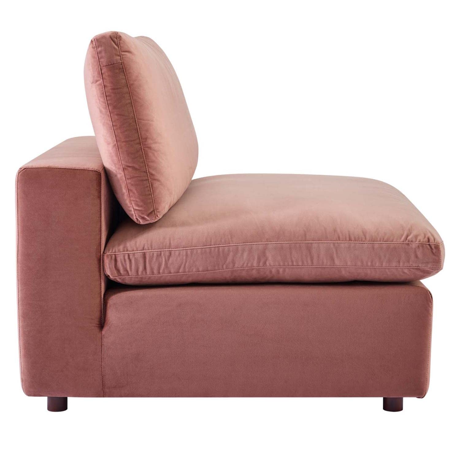 sofas | CasaFoyer Commix Armless Chair | Cozy Velvet Upholstery | Down Feather Cushions | Solid Wood Construction | 331 lbs Weight Capacity | Plastic Foot Glides | casafoyer.myshopify.com