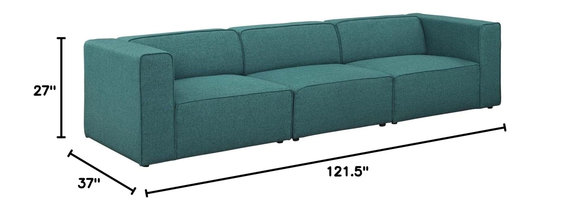 kitchen and dining room sets | CasaFoyer Mingle 3-Piece Modular Sectional Sofa Set | Spacious Design | Plush Foam Padding | Adjustable | Polyester Fabric | Contemporary Modern Decor | Teal | casafoyer.myshopify.com