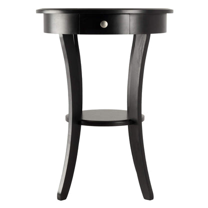 TABLE | Ergode  Wood Sasha Accent Table | Deluxe Size | Elegant Round Design | Ample Storage | Easy Assembly | Multiple Finishes | 20 W x 20 D x 27 H | casafoyer.myshopify.com