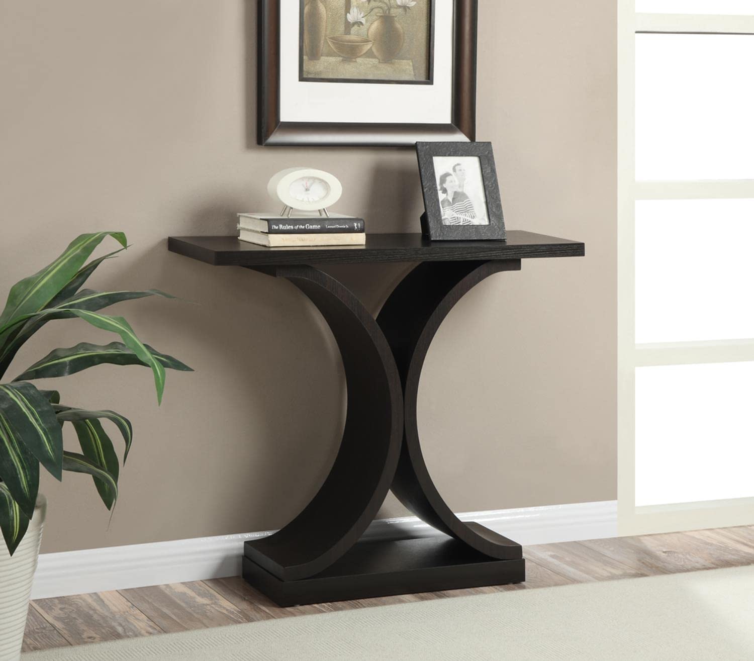 TABLE | Ergode Newport Infinity Console Table | Sleek & Sophisticated Design | Ideal for Showcasing Collectibles & Keys | Exquisite Wood Grain Finish | casafoyer.myshopify.com