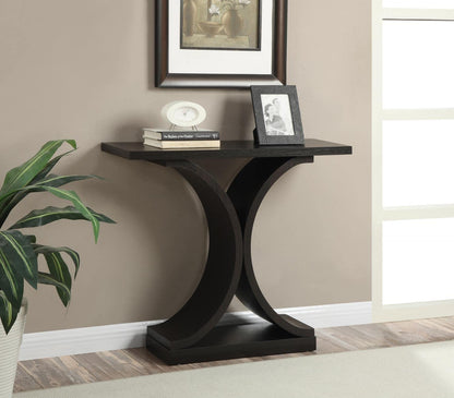 TABLE | Ergode Newport Infinity Console Table | Sleek & Sophisticated Design | Ideal for Showcasing Collectibles & Keys | Exquisite Wood Grain Finish | casafoyer.myshopify.com