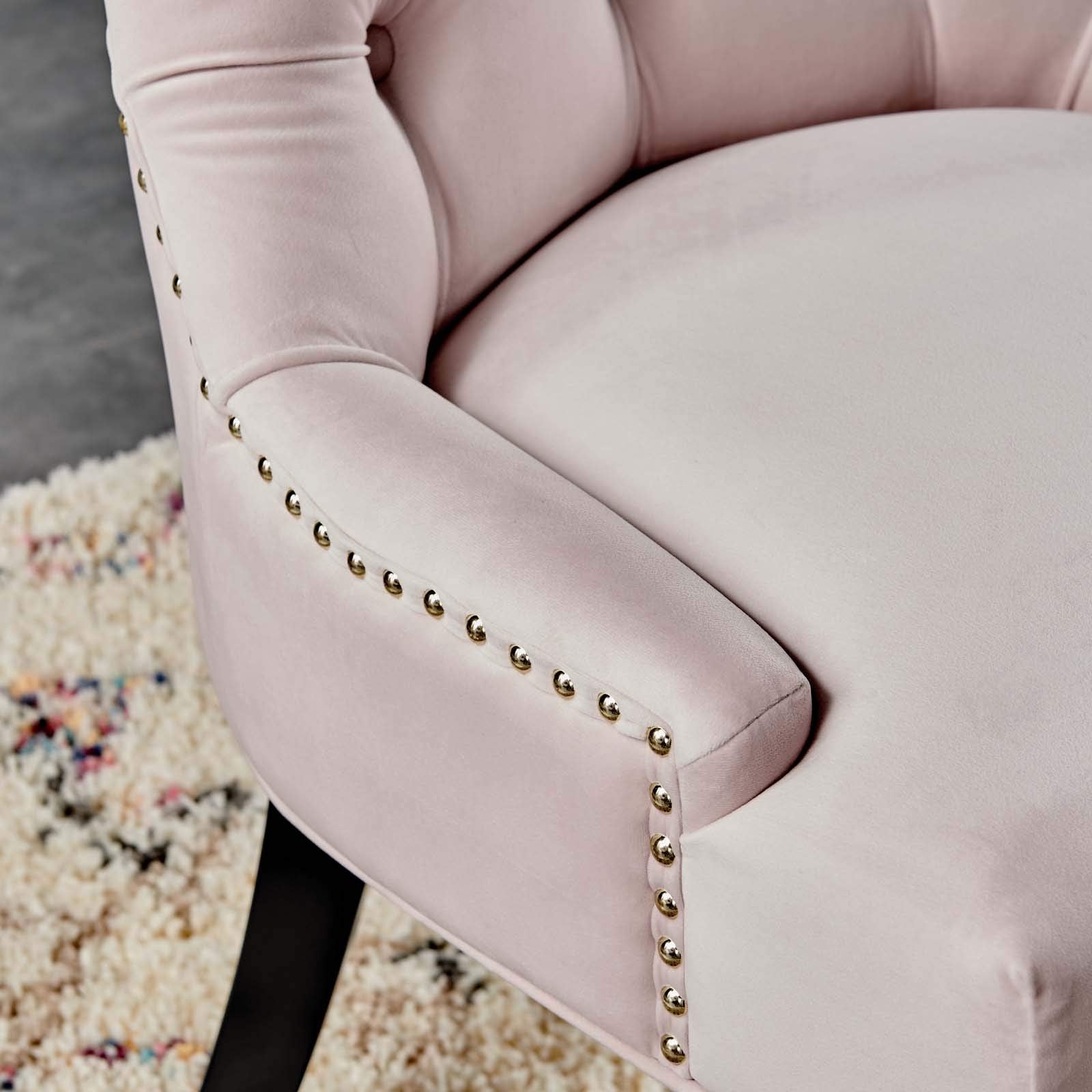home office desk chairs | CasaFoyer Regent Tufted Button Upholstered Performance Velvet Dining Chair | Set of 2 | Timeless Elegance | Stain-Resistant | Foam Cushioned | 500 lbs Weight Capacity | Pink | casafoyer.myshopify.com