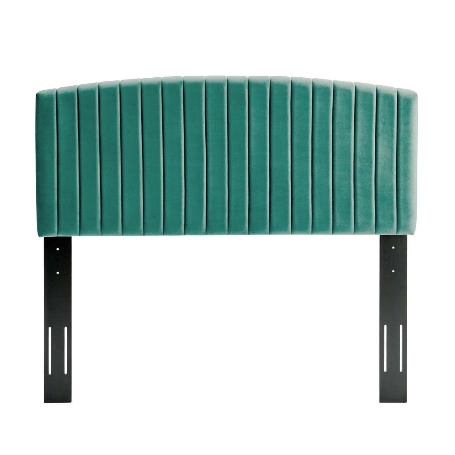 Bed | CasaFoyer Rebecca Full/Queen Channel Tufted Performance Velvet Upholstered Headboard | Teal | Solid Wood & Particleboard | Stain-Resistant | Three Height-Adjustable Mounting Positions | Suitable for Full/Queen Size Bed Frames | casafoyer.myshopify.com