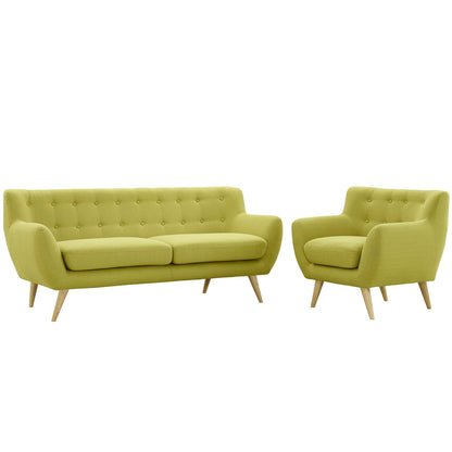 kitchen and dining room sets | CasaFoyer Opulent Comfort | Elegant Living Room Set | Dual Cushion | Curved Design | Sturdy Wooden Dowel Legs | Mid-Century Aesthetic | Polyester Upholstery | Intricately Stitched Buttons | Remark Armchair & Sofa | Wheat Color | casafoyer.myshopify.com