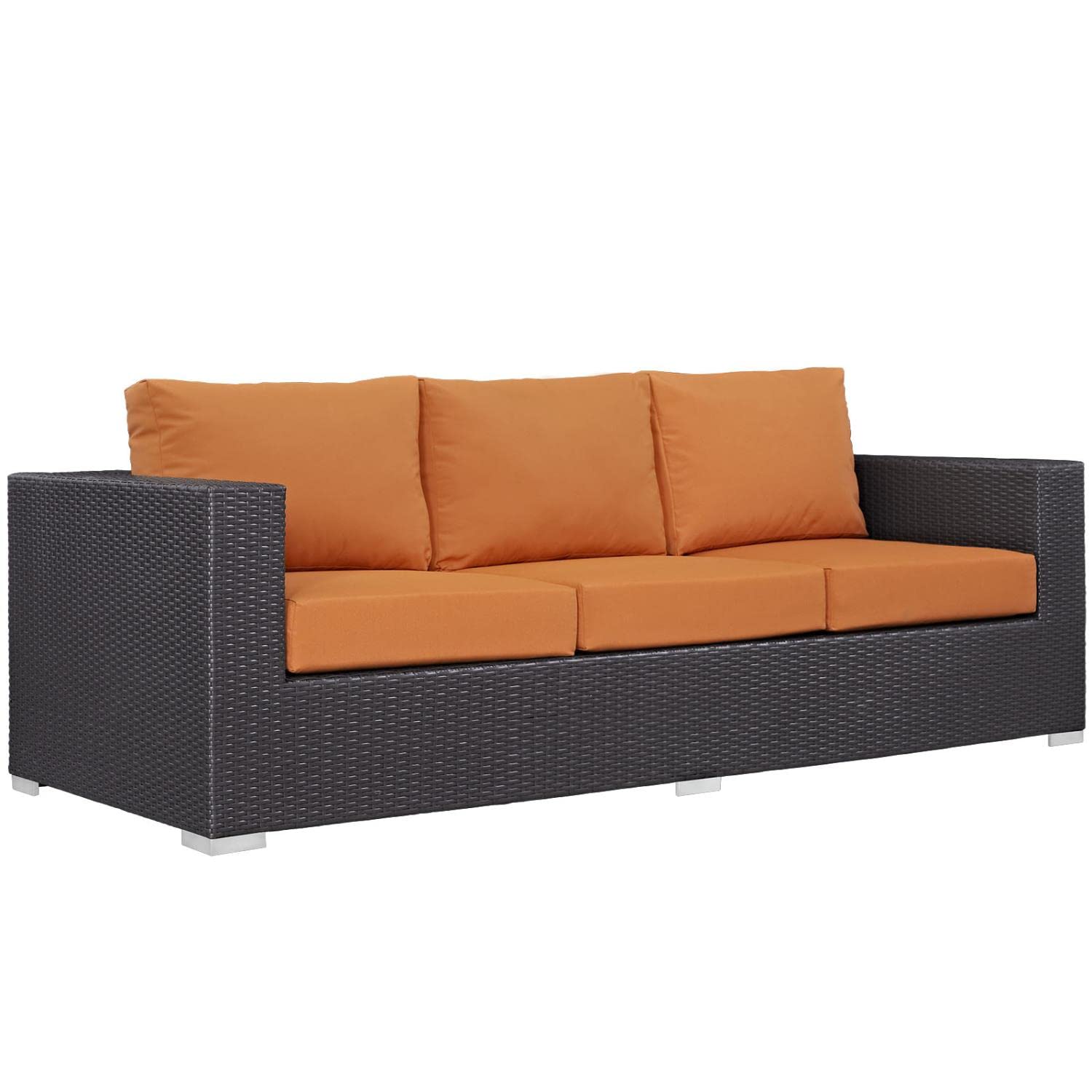 Patio Furniture Sets | Convene Outdoor Sectional Sofa | Durable Rattan Weave | Weather-Resistant Cushions | Ideal for Patio, Backyard, Poolside Gathering | casafoyer.myshopify.com