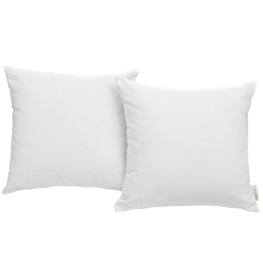 Throw Pillow | Convene Outdoor Sectional Decor Pillows | All-Weather Cushions | Patio, Backyard, Poolside | Two Piece Set, White | casafoyer.myshopify.com