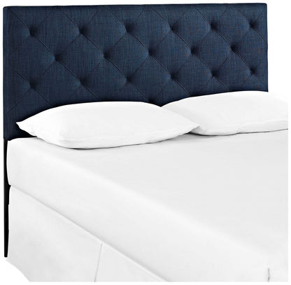 headboards | CasaFoyer Theodore Full Headboard | Timeless Charm | Deep Button Tufting | Sophisticated Design | Box Lines | Navy | casafoyer.myshopify.com