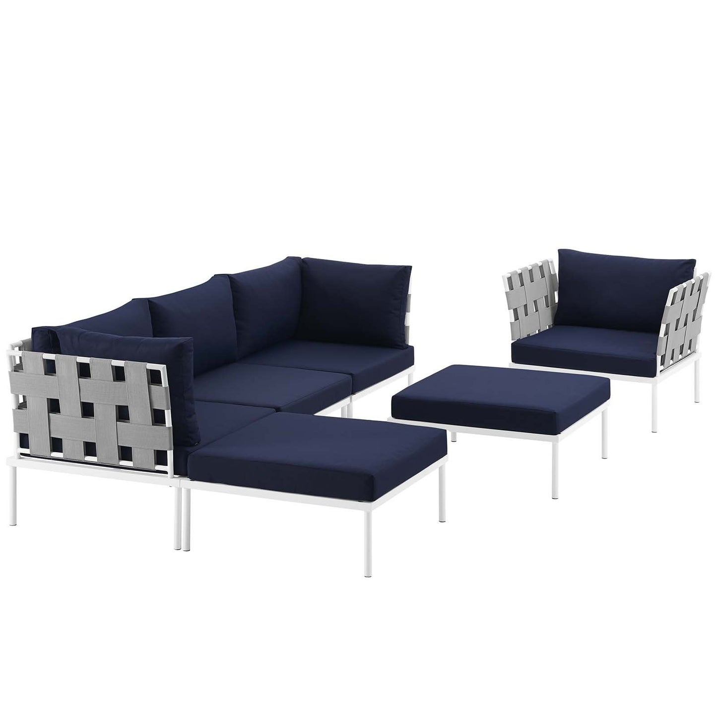 executive chairs | CasaFoyer Harmony Outdoor Patio Sectional Sofa Furniture Set | All-Weather Waterproof | Machine Washable Cushions | Modern Design | Includes Armchair, Armless Chair, Corner Sofas, Ottomans | casafoyer.myshopify.com
