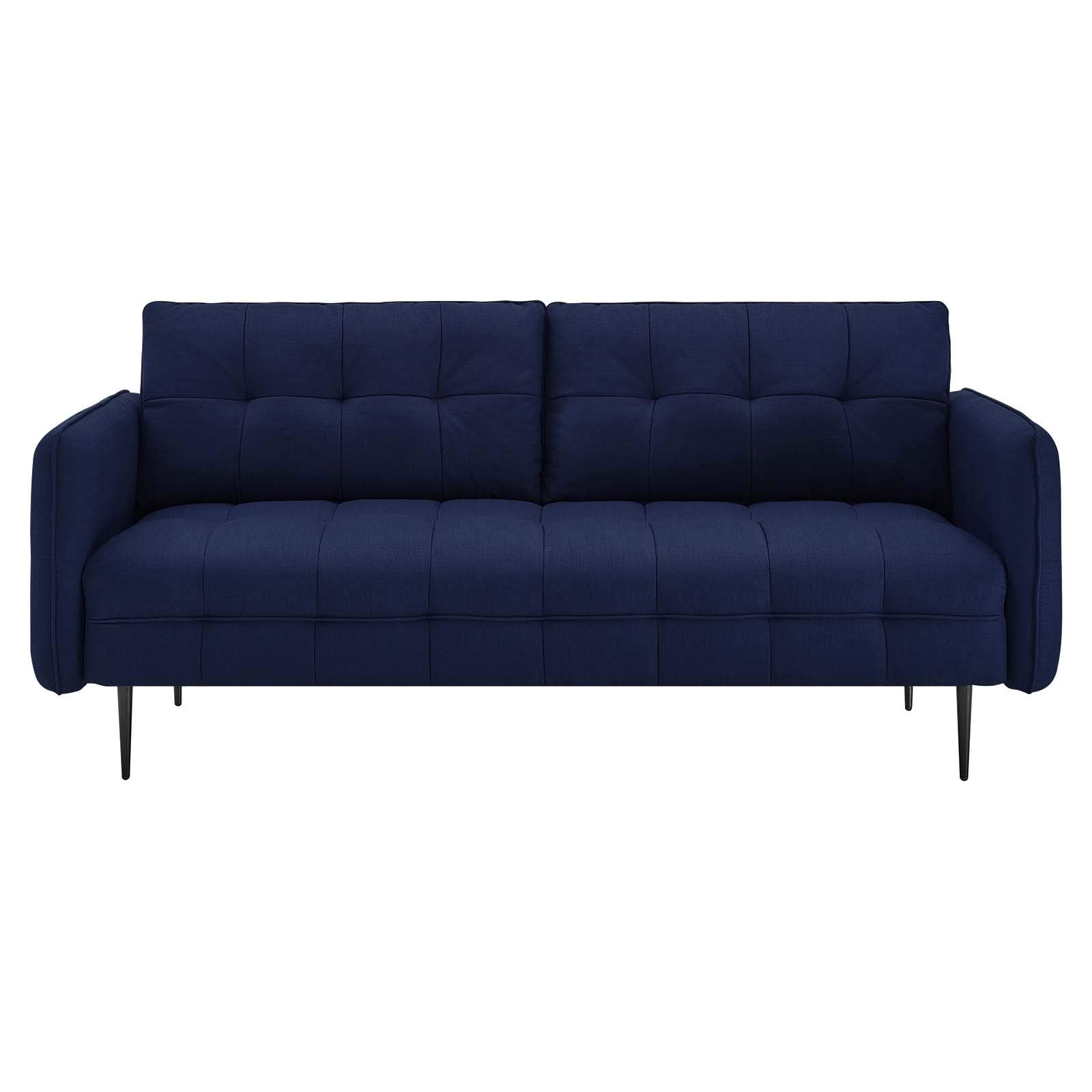 sofas | CasaFoyer Cameron Tufted Fabric Sofa | Contemporary Charm | Mid-Century Modern Influence | Plush Seating | Easy Assembly | Royal Blue | casafoyer.myshopify.com