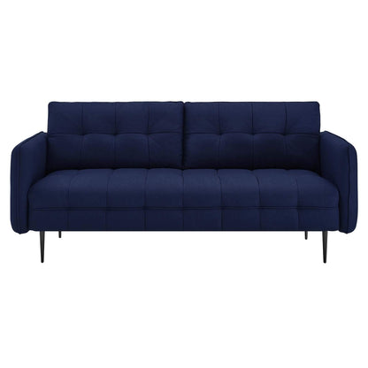 sofas | CasaFoyer Cameron Tufted Fabric Sofa | Contemporary Charm | Mid-Century Modern Influence | Plush Seating | Easy Assembly | Royal Blue | casafoyer.myshopify.com