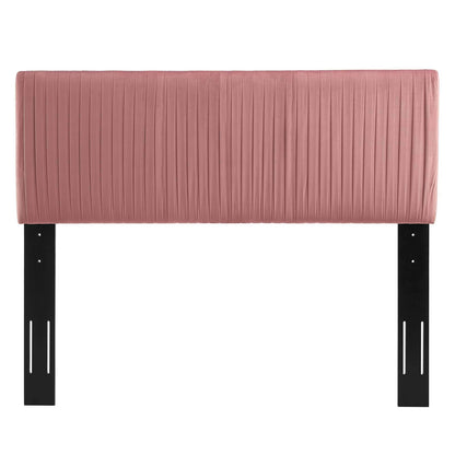 Bed | CasaFoyer Eloise Channel Tufted Performance Velvet Full/Queen Headboard | Vintage Modern Elegance | Art Deco Style | Stain-Resistant Upholstery | Height-Adjustable | casafoyer.myshopify.com