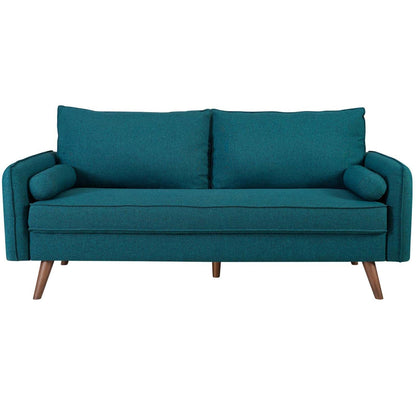 sofas | CasaFoyer Revive Sofa | Cozy Upholstered Fabric | Stylish Design | Bolster Pillows | Splayed Wood Legs | Transform Your Living Space | casafoyer.myshopify.com