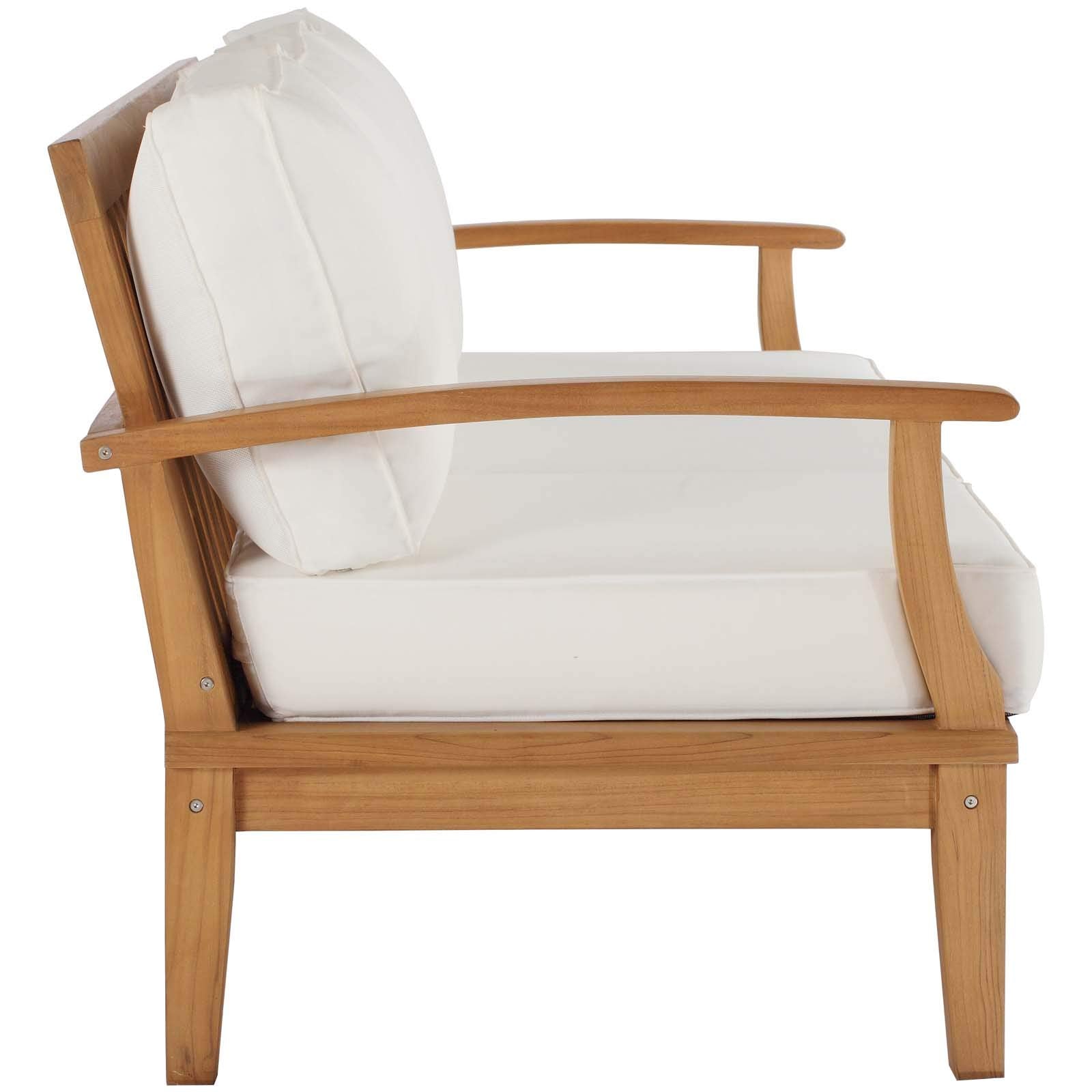 sofas | CasaFoyer Marina Teak Wood Outdoor Patio Sofa | Luxury, Durable, Weather-Resistant | Contemporary Design | Perfect for Outdoor Gatherings | Assembly Required | casafoyer.myshopify.com