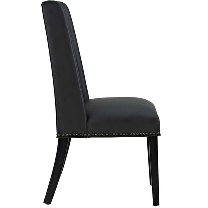 home office desk chairs | CasaFoyer Baron Dining Chair | Opulent Heritage Design | Antique Copper Nailhead Trim | Premium Vinyl Upholstery | Sturdy Wooden Frame | Non-Marking Foot Glides | casafoyer.myshopify.com
