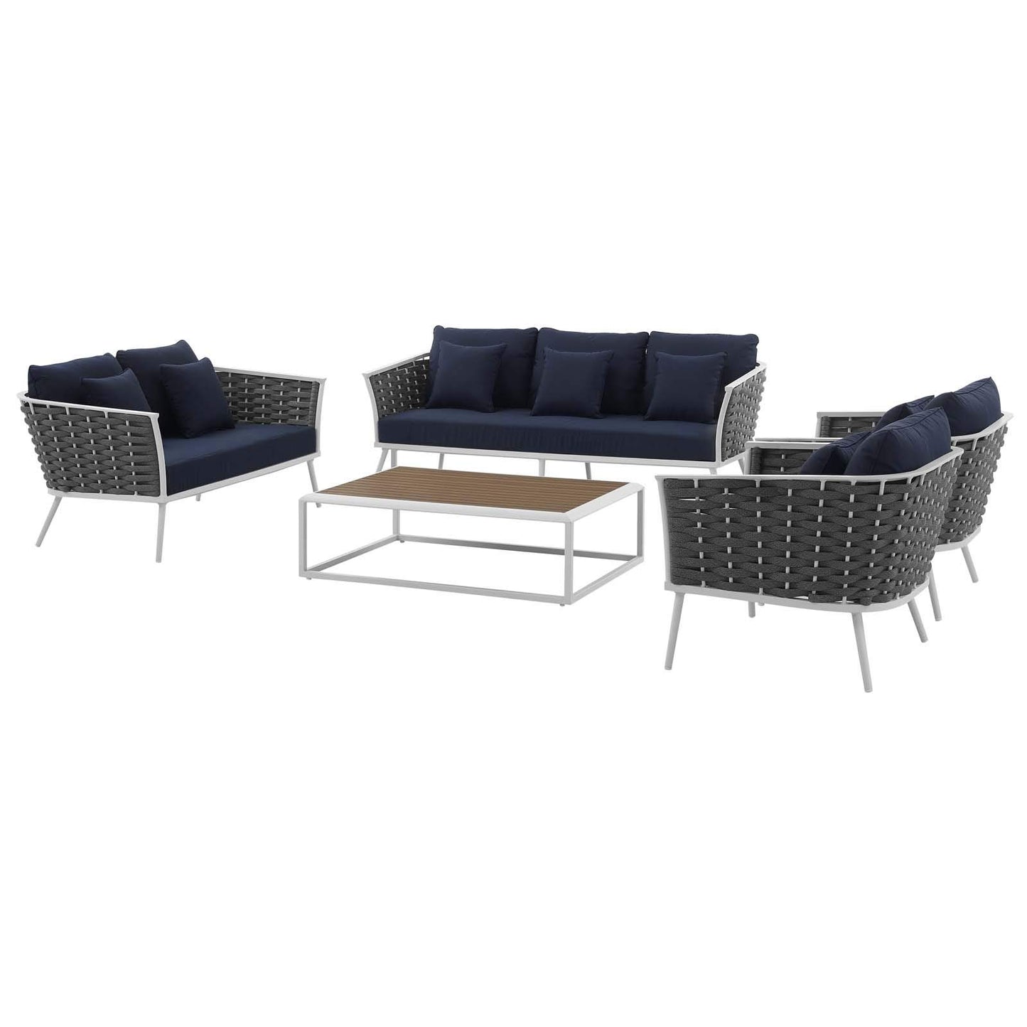 kitchen and dining room sets | CasaFoyer Stance Outdoor Collection | Modern Design | Waterproof Cushions | Durable Aluminum Frame | Includes Sofa, Loveseat, Chairs, Coffee Table | casafoyer.myshopify.com