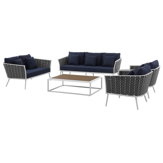 kitchen and dining room sets | CasaFoyer Stance Outdoor Collection | Modern Design | Waterproof Cushions | Durable Aluminum Frame | Includes Sofa, Loveseat, Chairs, Coffee Table | casafoyer.myshopify.com