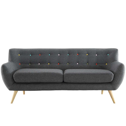 Sofa & chair Sets | Remark Sofa | Luxurious & Comfortable Loveseat | Mid-Century Inspired Design | Polyester Upholstery | Solid Wood Legs | Elevate Your Living Room | casafoyer.myshopify.com