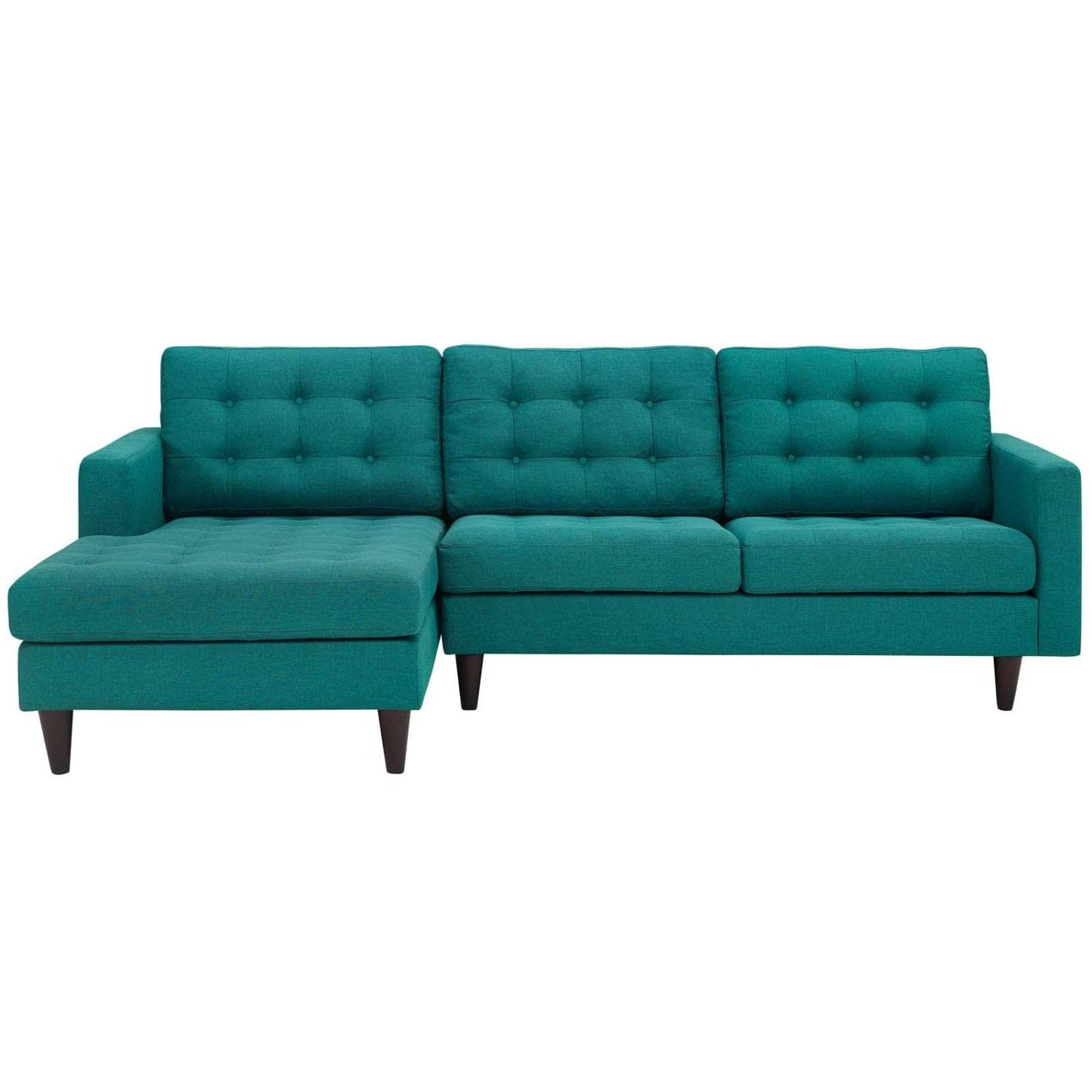 sofas | Empress Left-Arm Sectional Sofa | Exquisite Design | Tufted Buttons | Luxurious Cushions | Elegant Armrests | Teal | casafoyer.myshopify.com