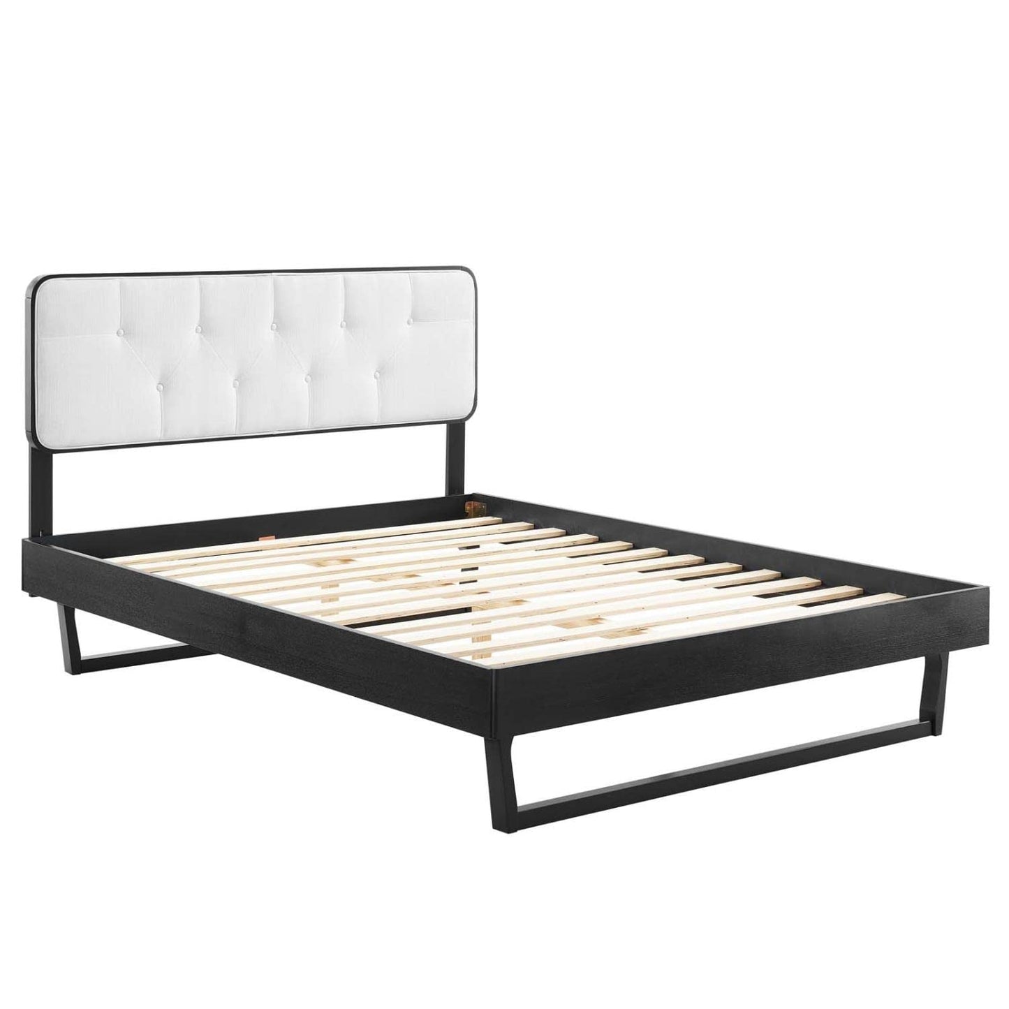 bed frames | CasaFoyer Bridgette Tufted Wood Full Platform Bed | Modern Design | Button Tufted Headboard | Wood Grain Frame | Sturdy & Durable | No Box Spring Needed | Accommodates Various Mattresses | Assembly Required | 601 lbs Weight Capacity | casafoyer.myshopify.com