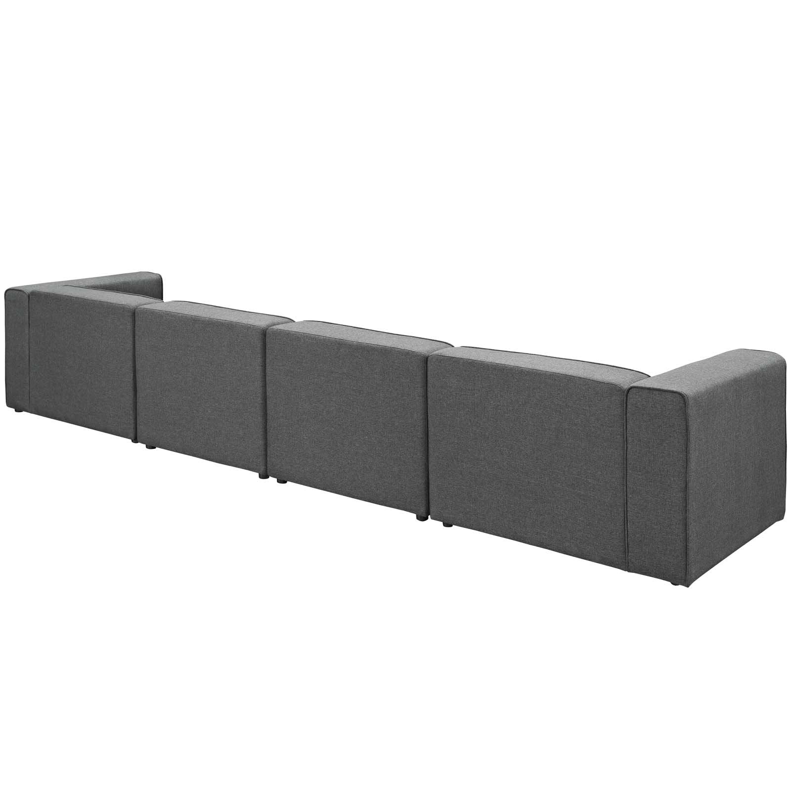 kitchen and dining room sets | CasaFoyer Mingle | 4-Piece Upholstered Fabric Sectional Sofa Set | Spacious & Comfortable | High-Quality Polyester | Perfect for Living or Lounge Room | Gray | casafoyer.myshopify.com