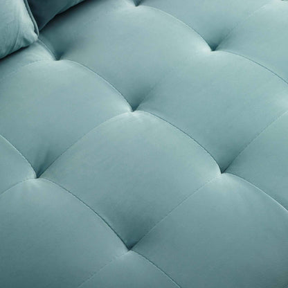 sofas | CasaFoyer Valour Performance Velvet Sofa | Timeless Charm | Plush Comfort | Walnut Legs | Stain-Resistant | Easy Assembly | Mint | casafoyer.myshopify.com